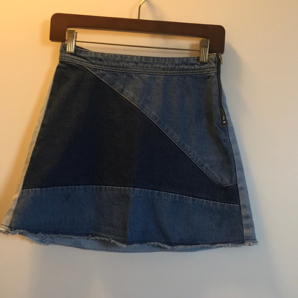 Forever 21 patches denim skirt